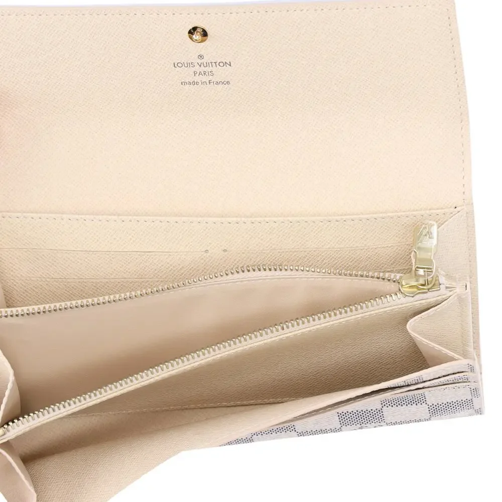 Louis Vuitton Sarah Envelope Wallet Damier Azur Beige